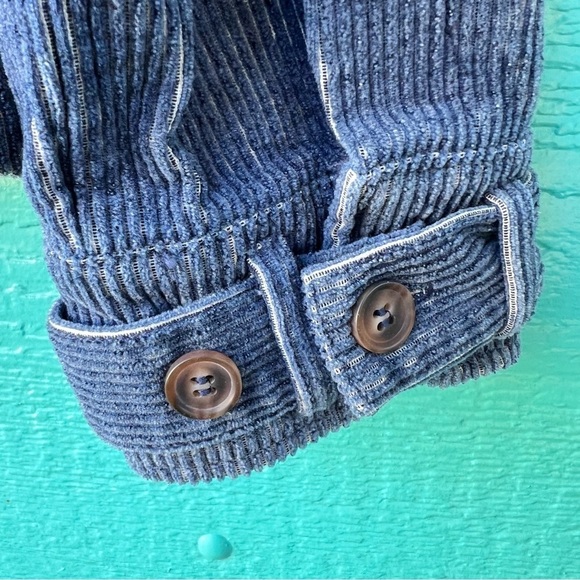 ANTHROPOLOGIE AVEC LES FILLES BLUE WALE CORDUROY BOXY JACKET SIZE LARGE - Picture 10 of 11